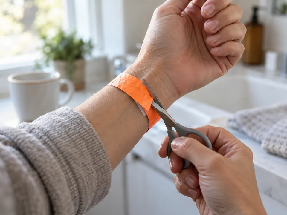 Cómo quitar una pulsera de festival (Tyvek o tela) sin hacerte daño