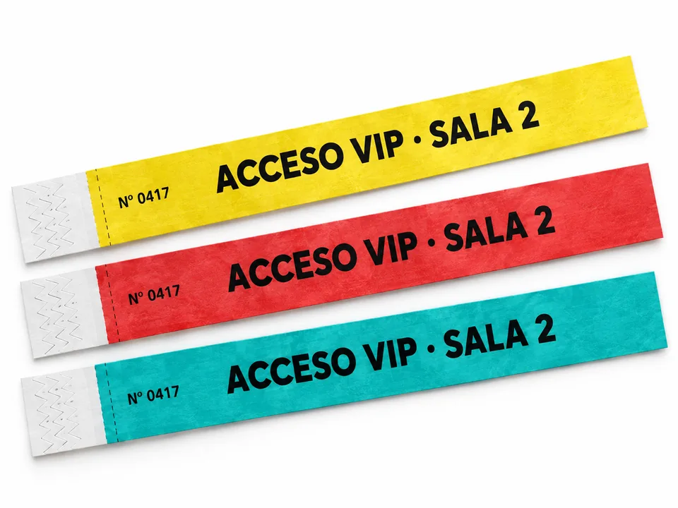 Pulseras Tyvek de 19 o 25 mm: cuál elegir según el evento
